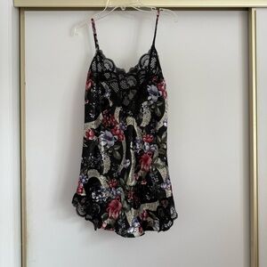 Victoria’s Secret Vintage Floral Lace-Trim Slip / Chemise